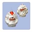 MLB Orioles 4 1/2-Inch Hoodie Sweatshirt Glass Ornament
